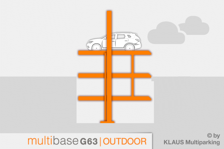 animación esquema gráfico sistema de aparcamiento multibase g63 outdoor